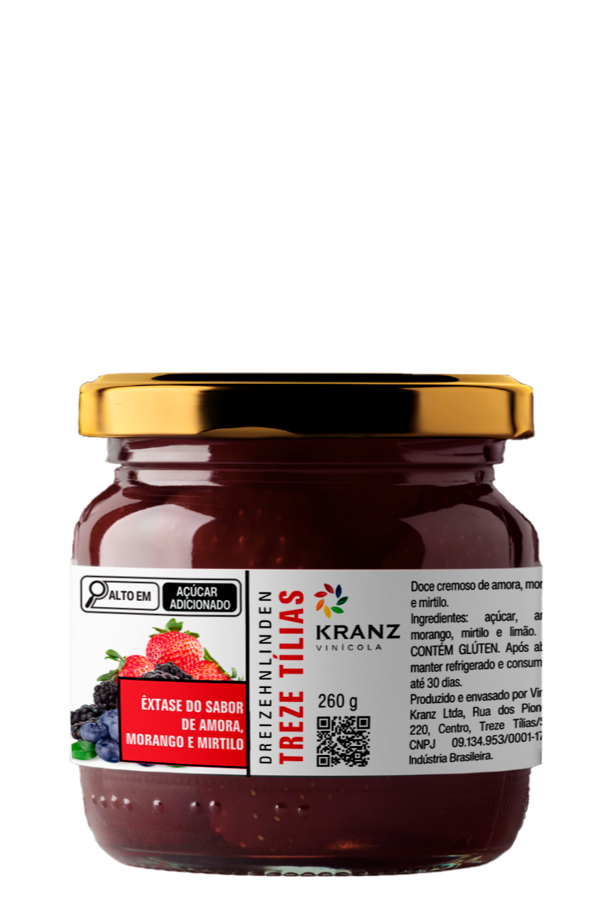 Kranz Êxtase do Sabor de Amora, Morango e Mirtilo